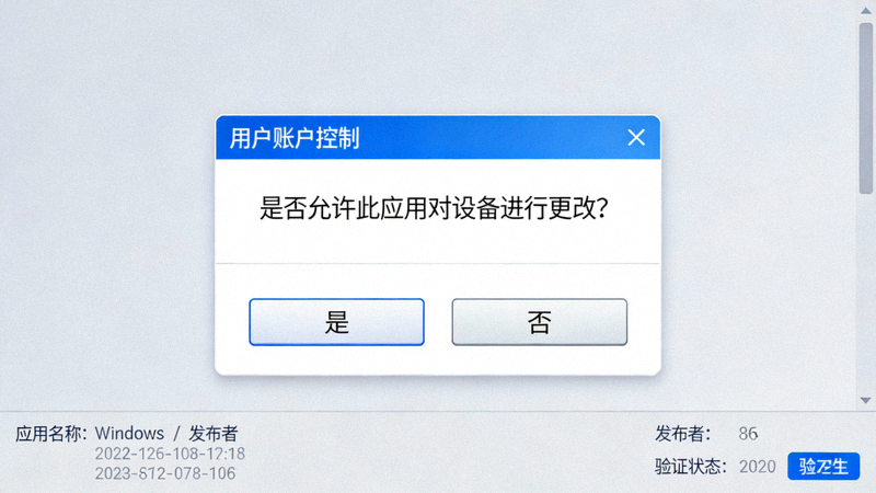 Windows用户账户控制对话框截图，显示是否允许此应用对设备进行更改的提示